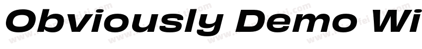 Obviously Demo Wide Semi字体转换